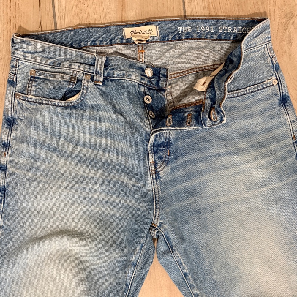Madewell - Straight 1991 Fit Peyton Wash Jeans 34W x 32L